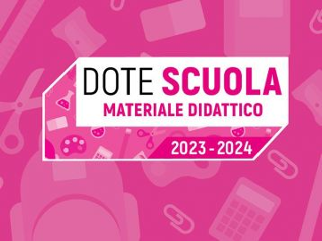  BANDO DOTE SCUOLA - componente Buono Scuola A.S. 2023/2024- Materiale didattico